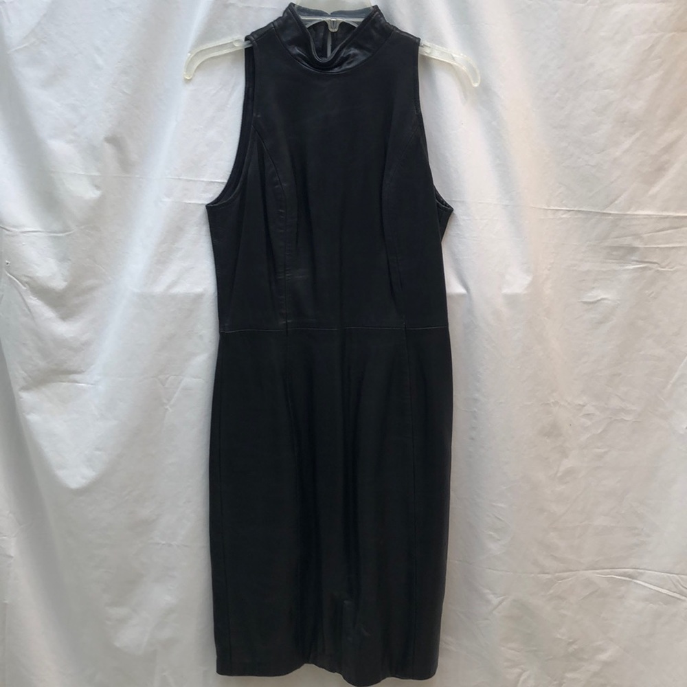 Vintage West Bay Sport Bay Black Leather Dress